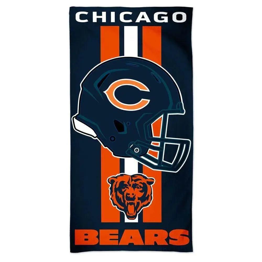  Chicago Bears Beach Towel 30x60 Velour Front Cotton -  ToylandEU™