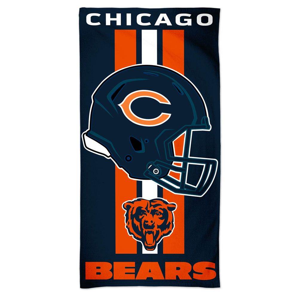 Chicago Bears Beach Towel 30x60 Velour Front Cotton - ToylandEU