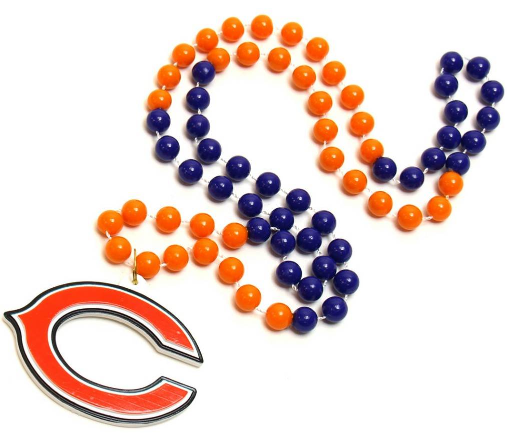 Chicago Bears Beads with Medallion Mardi Gras Style - ToylandEU