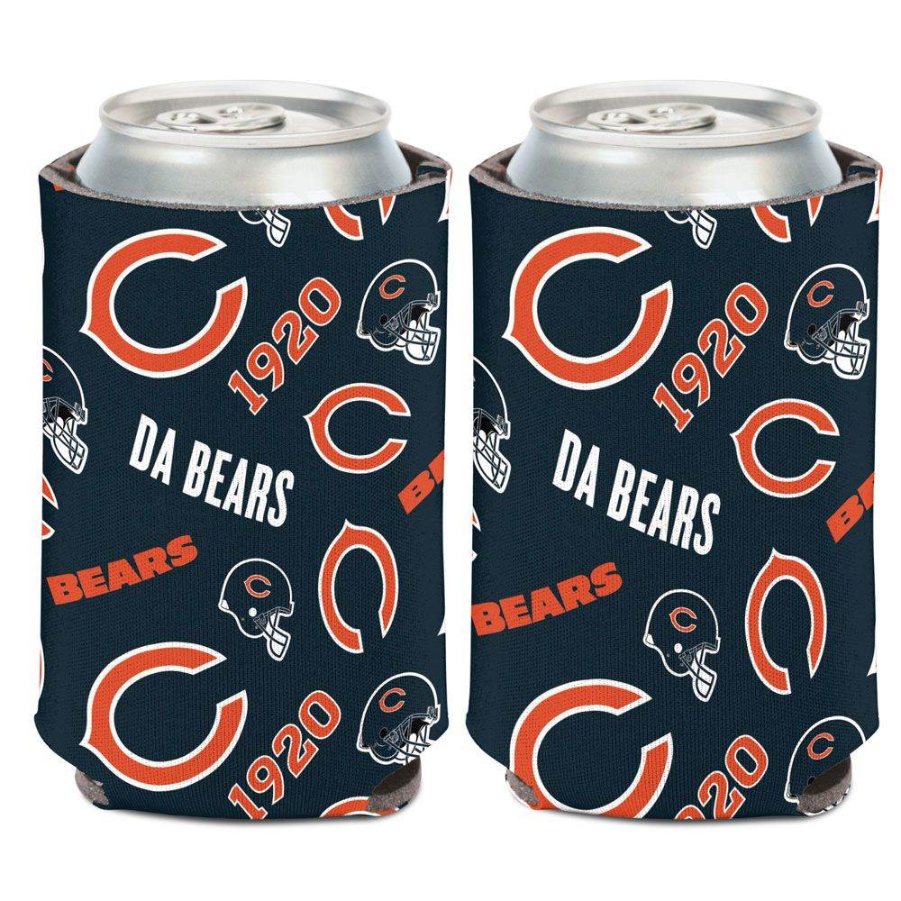 Chicago Bears Can Cooler Scatterprint Design For 12 Oz - ToylandEU