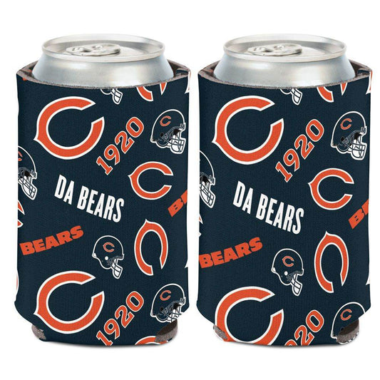 Chicago Bears Can Cooler Scatterprint Design For 12 Oz - ToylandEU