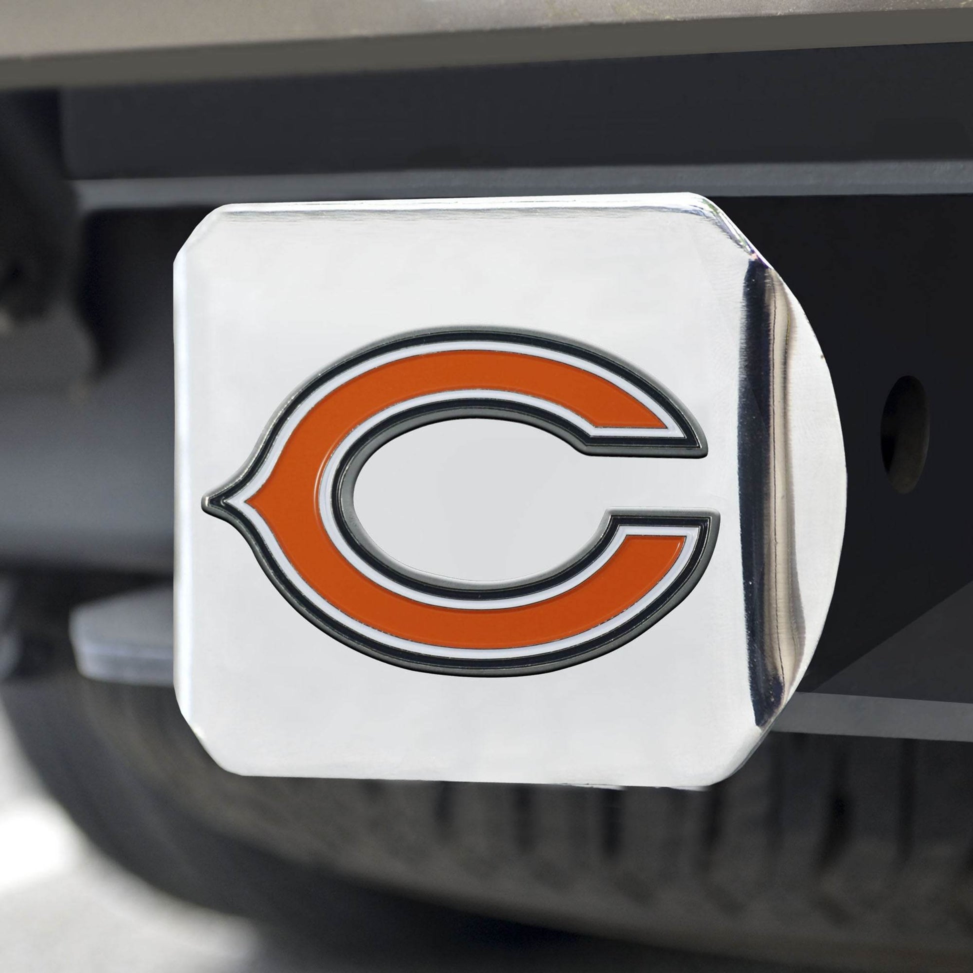 Chicago Bears Chrome Hitch Cover Emblem 2 Inch Square - ToylandEU