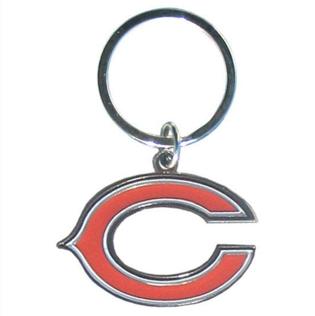 Chicago Bears Chrome Logo Cut Keychain - ToylandEU