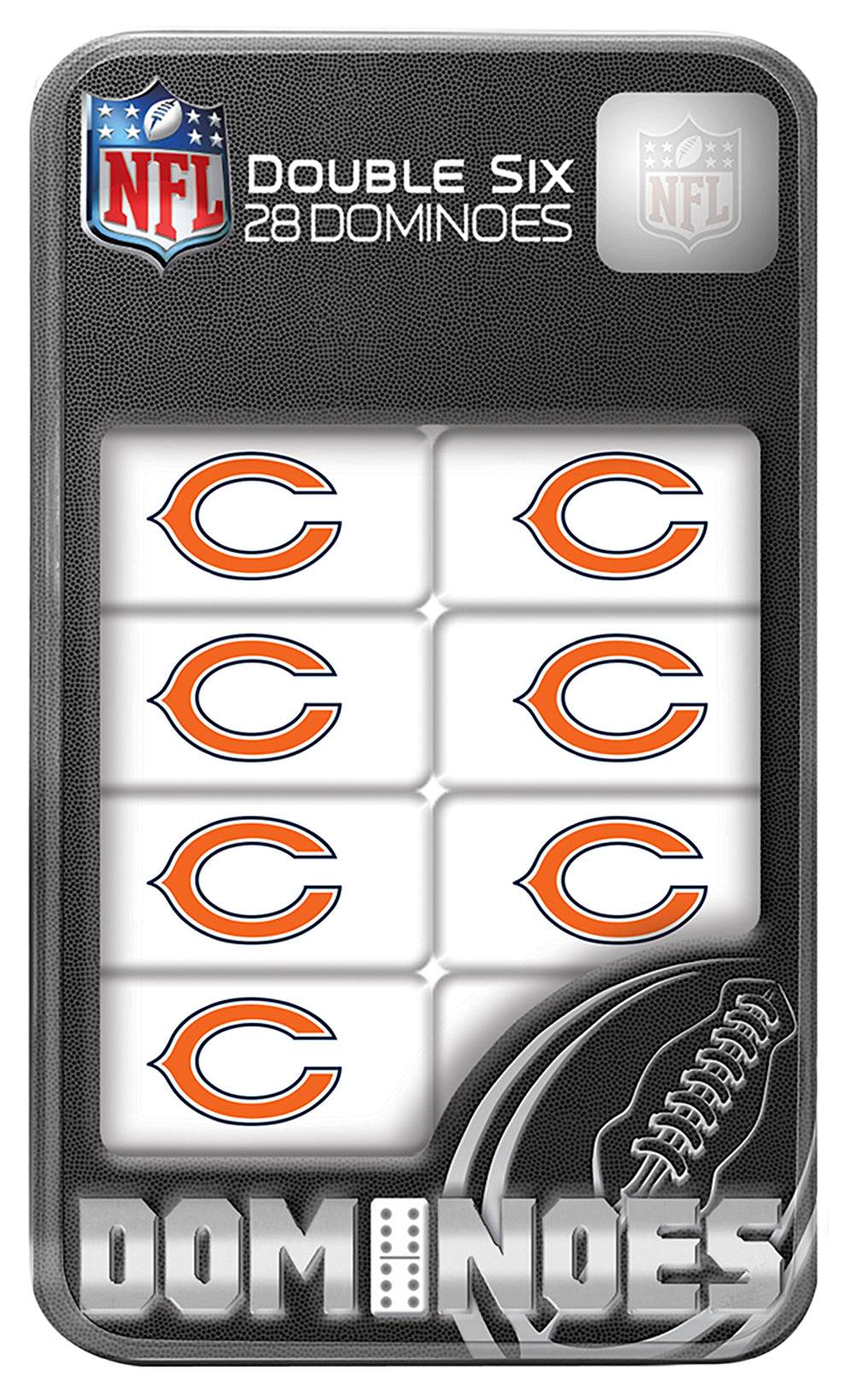 Chicago Bears Dominoes Set Double Sixes With Team Logo Tin - ToylandEU
