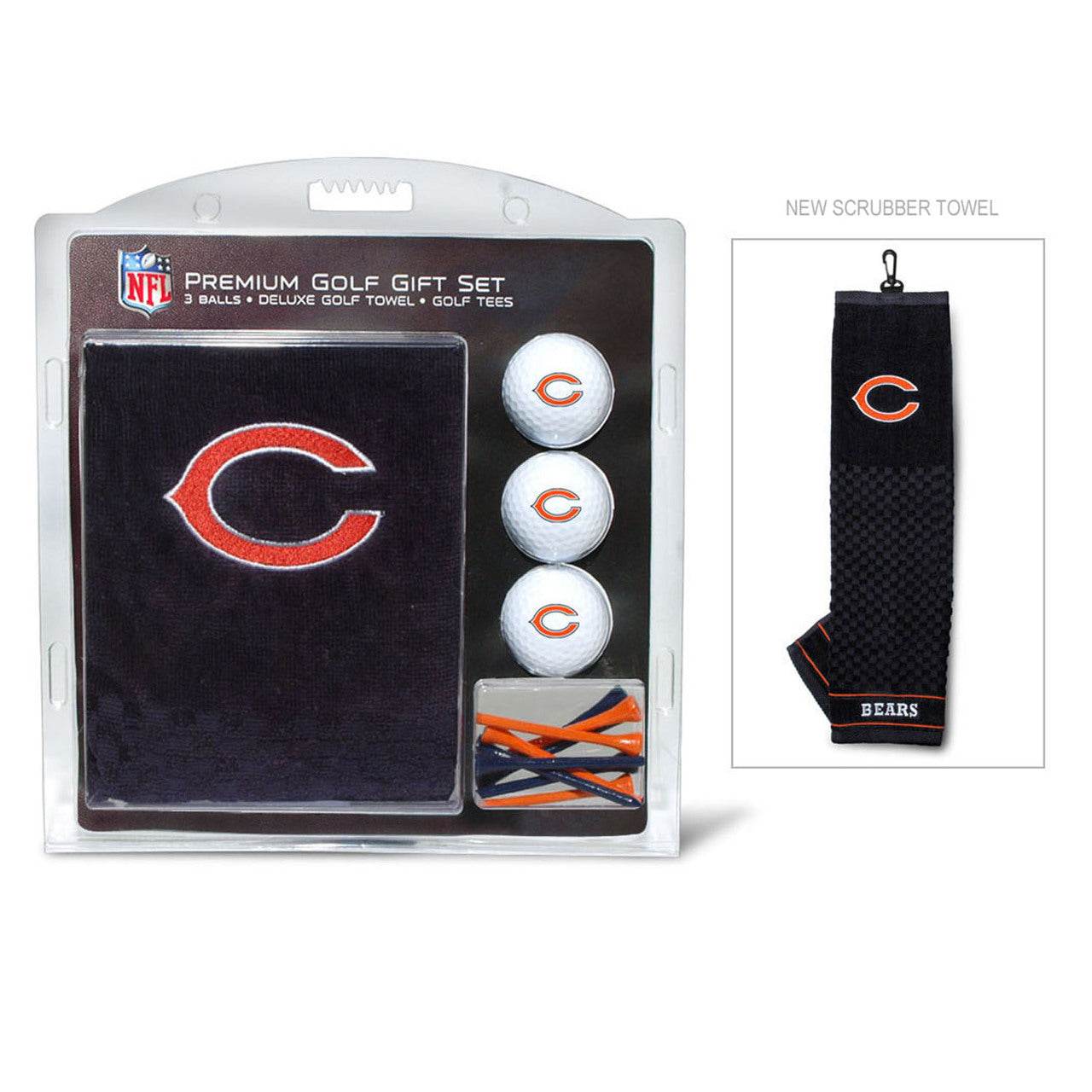 Chicago Bears Golf Gift Set With Embroidered Towel Bundle - ToylandEU