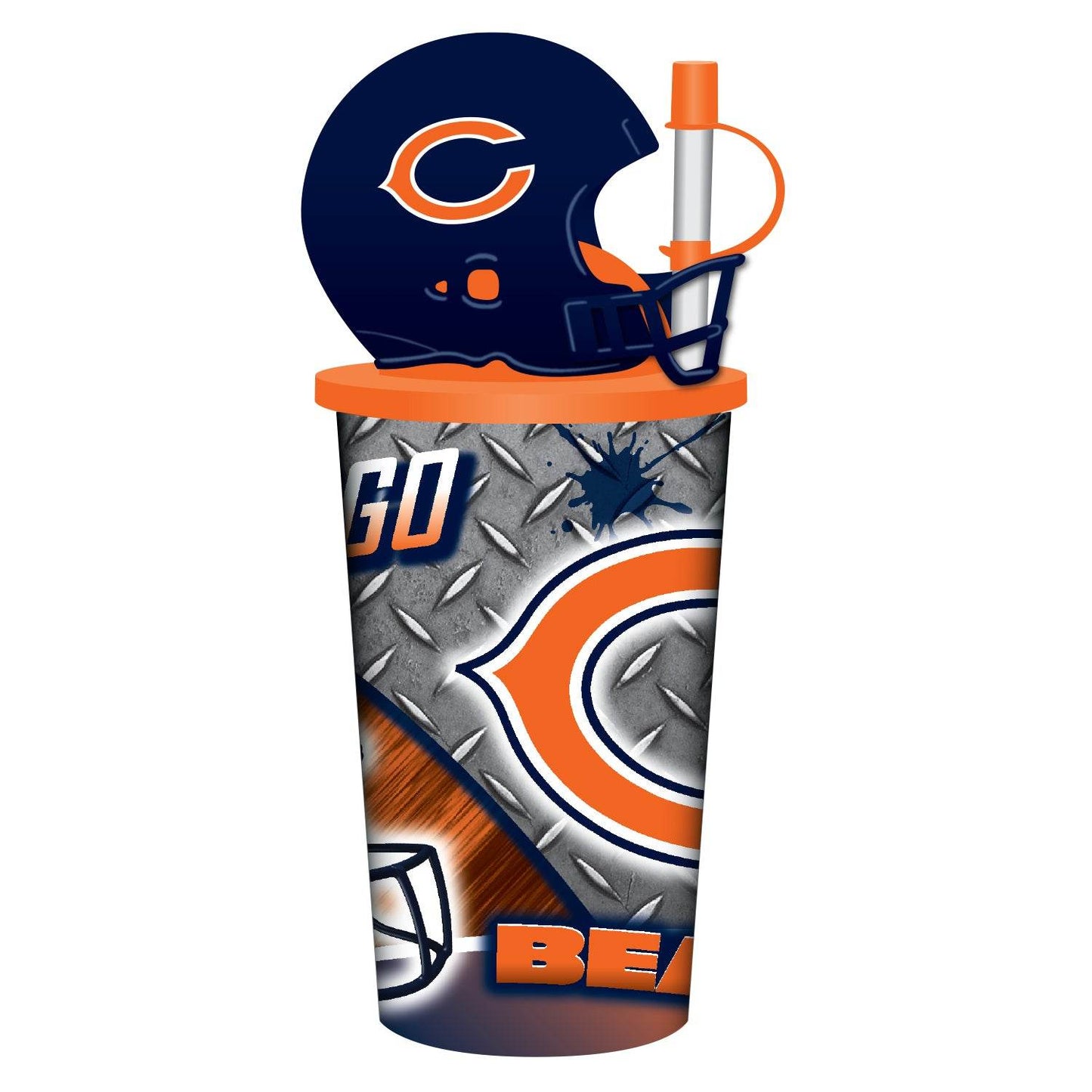 Chicago Bears Helmet Cup 32oz Plastic With Straw Lid - ToylandEU