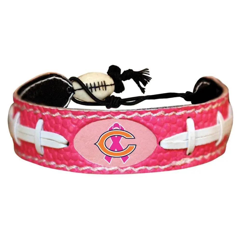  Chicago Bears Leather Bracelet Breast Cancer Pink Ribbon -  ToylandEU™