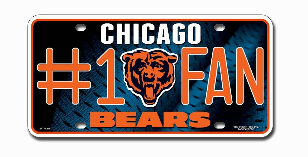 Chicago Bears License Plate #1 Fan - ToylandEU