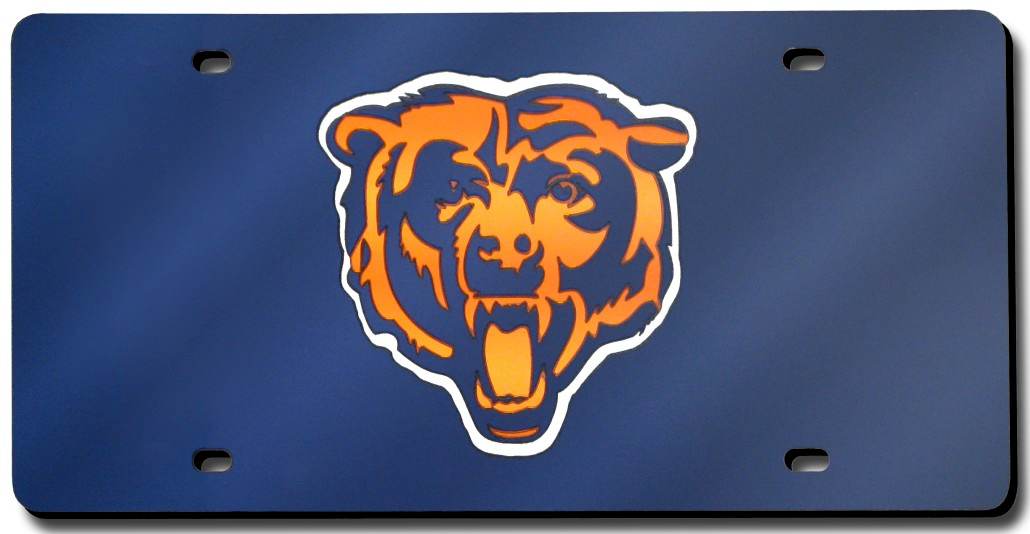Chicago Bears License Plate Laser Cut Navy - ToylandEU