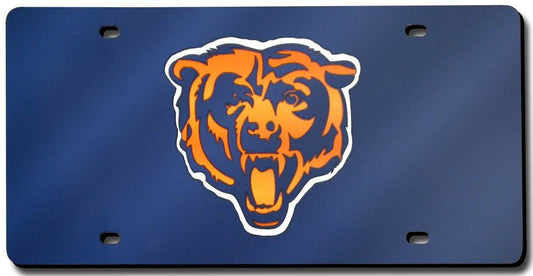 Chicago Bears License Plate Laser Cut Navy - ToylandEU