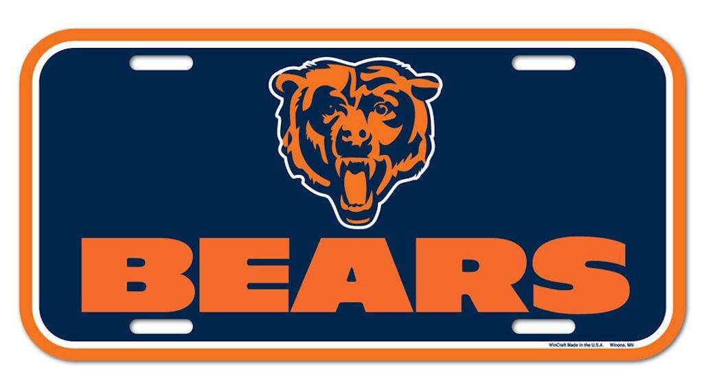 Chicago Bears License Plate Plastic - ToylandEU