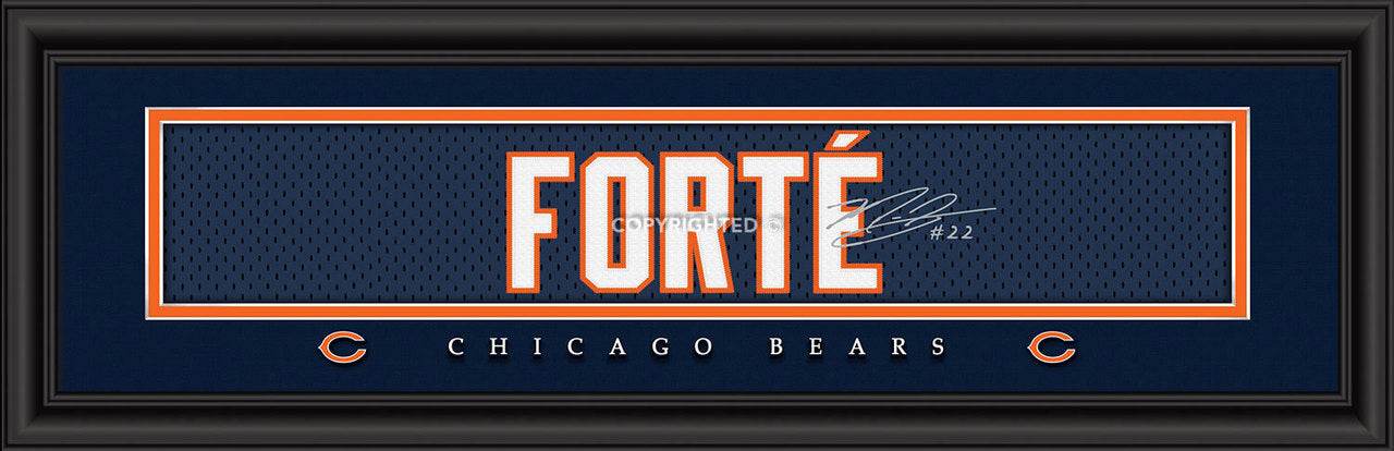 Chicago Bears Matt Forte 8x24 Signature Print Framed - ToylandEU
