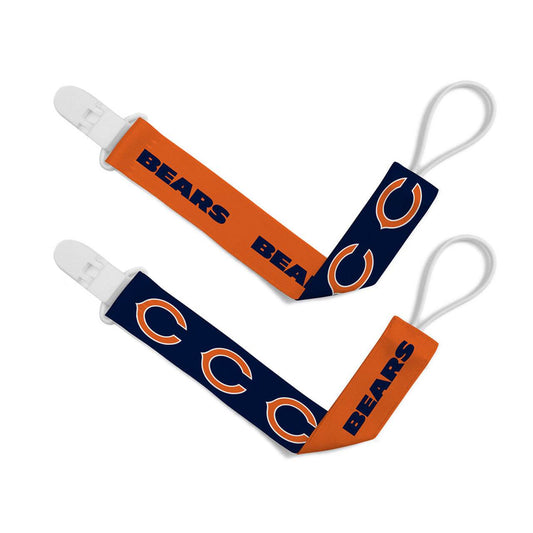 Chicago Bears Pacifier Clips Two Pack for Baby Fans - ToylandEU