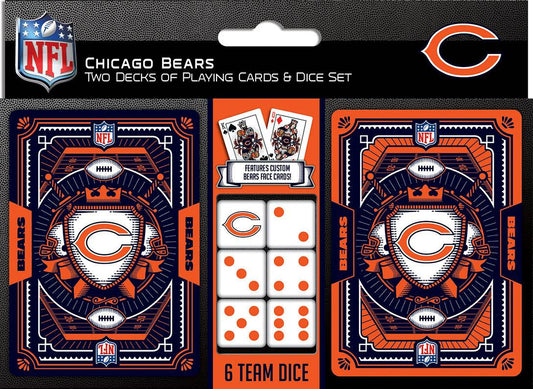 Chicago Bears Playing Cards and Dice Set NFL Fan Edition - ToylandEU