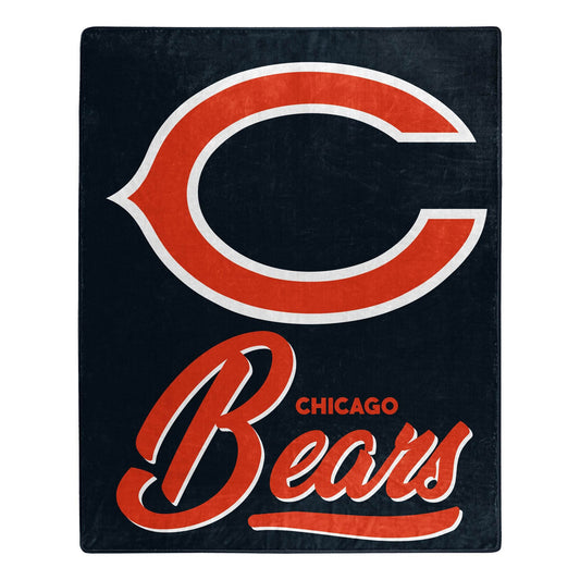 Chicago Bears Raschel Plush Blanket 50x60 Signature Design - ToylandEU