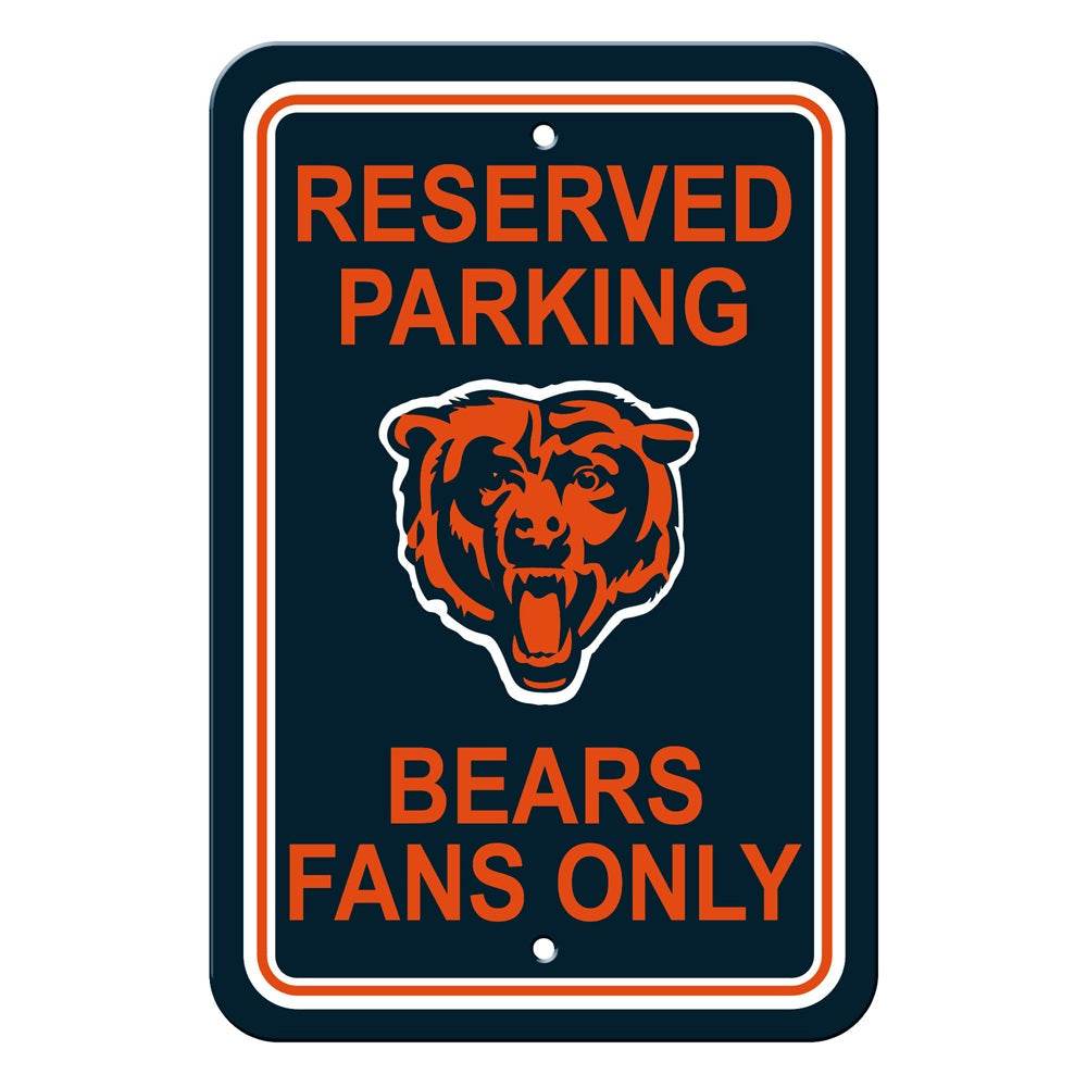 Chicago Bears Reserved Parking Sign 12x18 Durable Plastic - ToylandEU