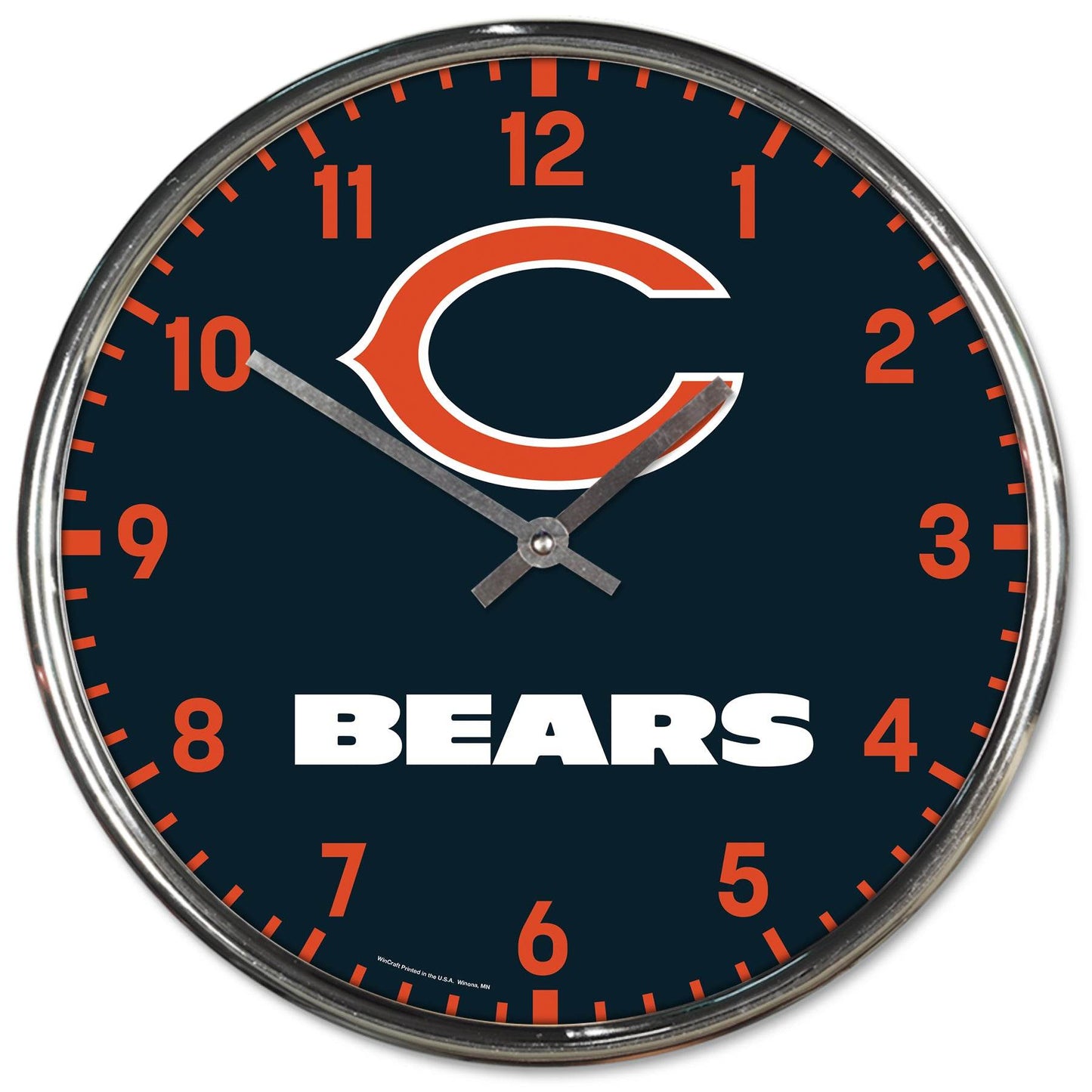 Chicago Bears Round Chrome Wall Clock - ToylandEU