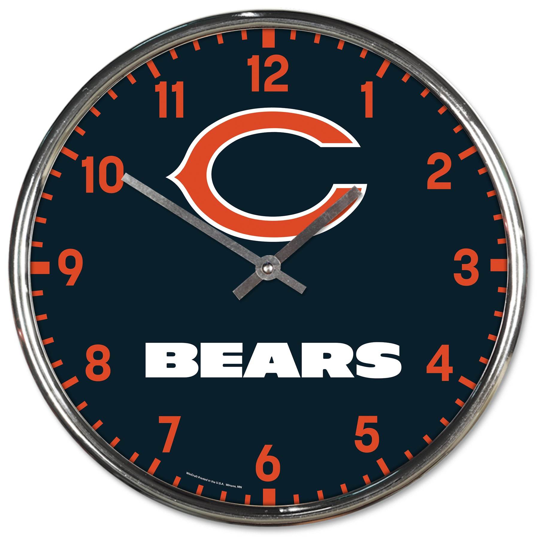 Chicago Bears Round Chrome Wall Clock - ToylandEU