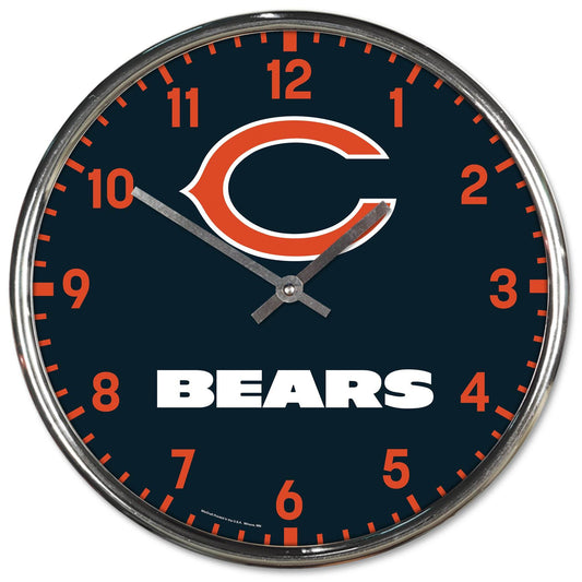 Chicago Bears Round Chrome Wall Clock - ToylandEU