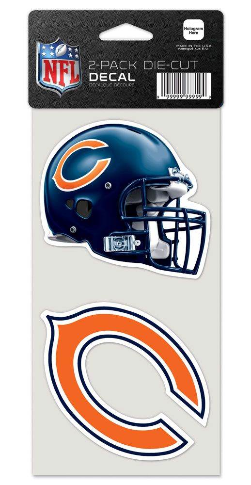 Chicago Bears Set of 2 Die Cut Decals - ToylandEU