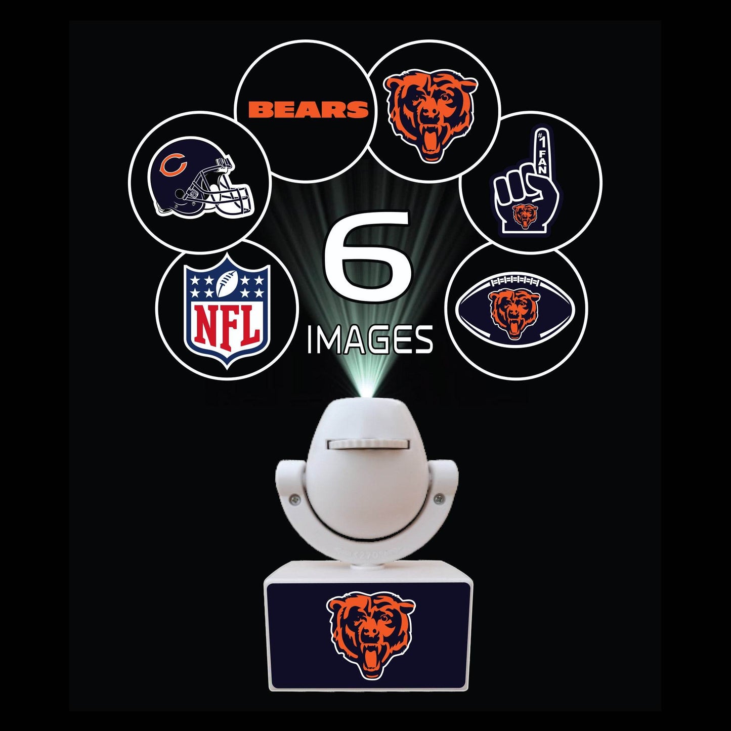 Chicago Bears Spotlight Projector Mini LED Night Light - ToylandEU