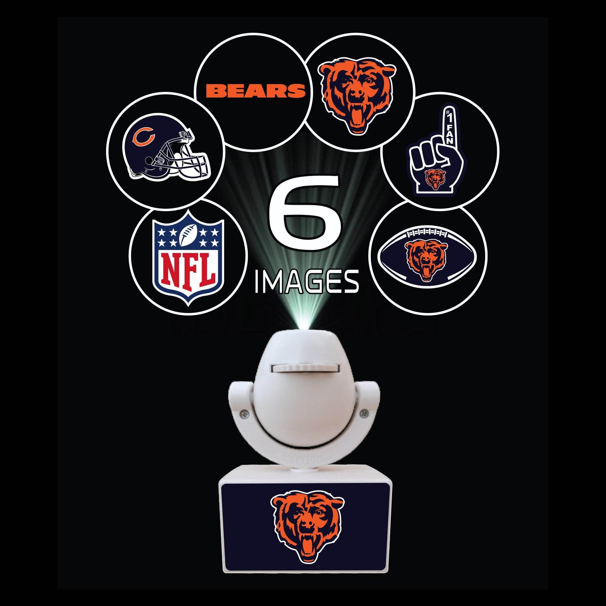 Chicago Bears Spotlight Projector Mini LED Night Light - ToylandEU