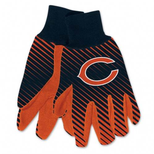Chicago Bears Two Tone Gloves Adult Size With Rubber Grip - ToylandEU