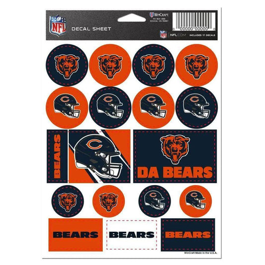  Chicago Bears Vinyl Decal Sheet 5x7 Sticker Pack Set -  ToylandEU™