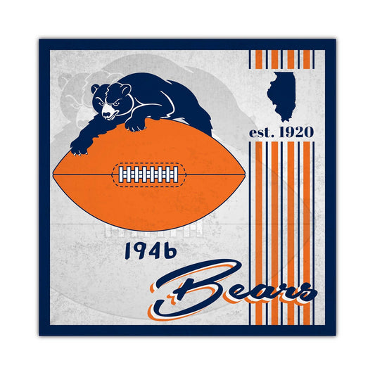 Chicago Bears Wood Sign 10x10 Album Design Home Decor - ToylandEU