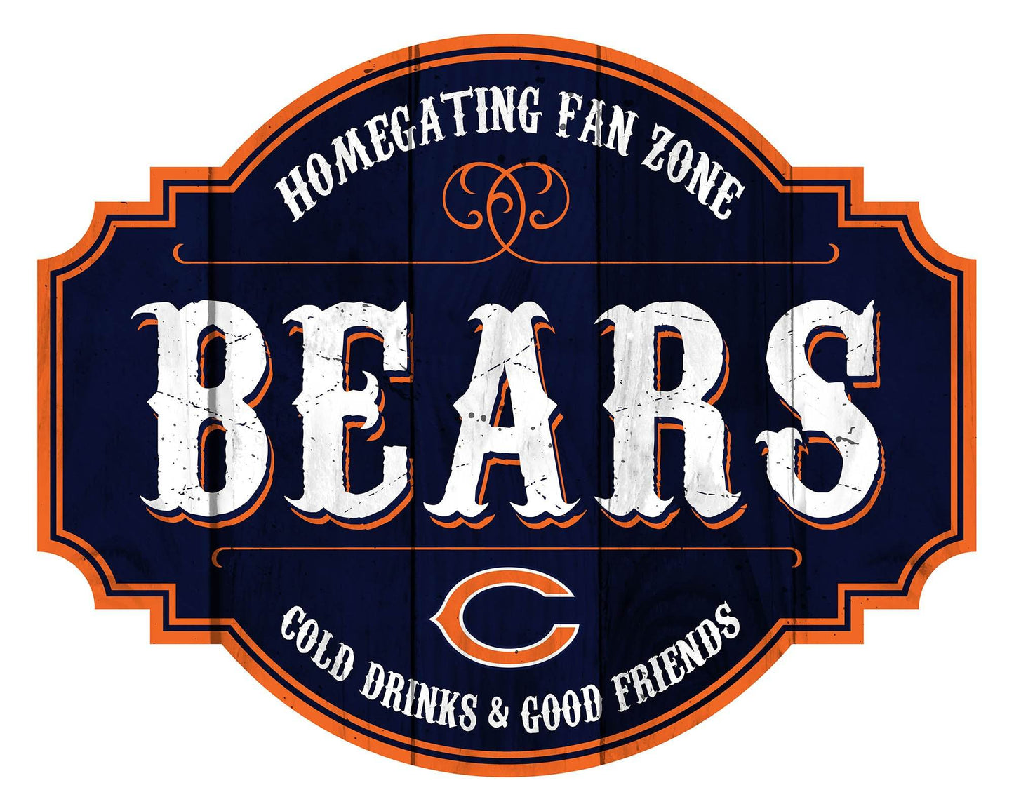Chicago Bears Wood Sign 12 Inch Homegating Tavern Decor - ToylandEU