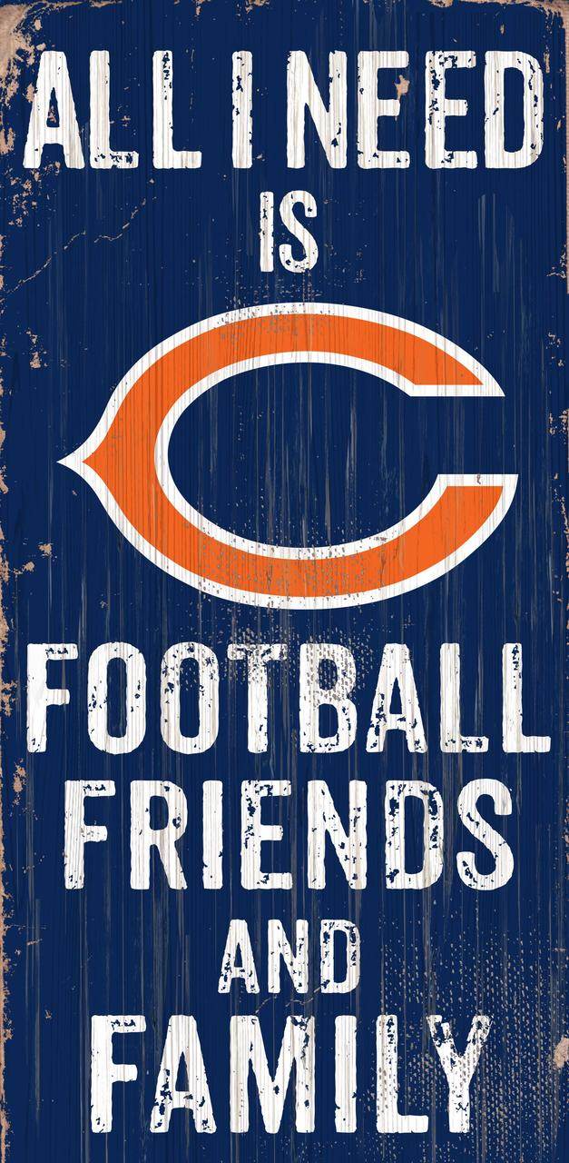Chicago Bears Wooden Sign 6x12 Football Friends And Family - ToylandEU