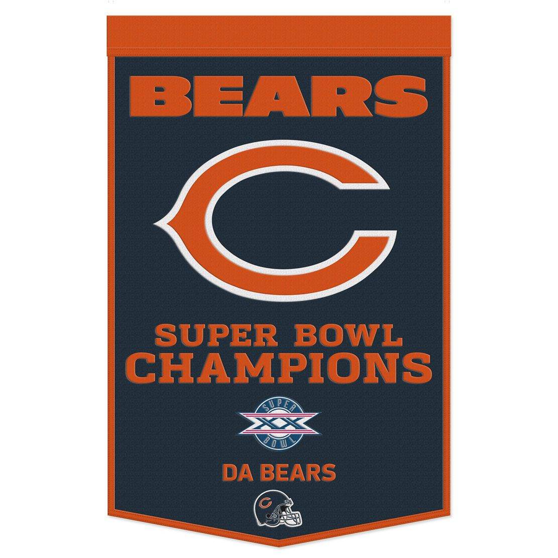 Chicago Bears Wool Banner 24x38 Dynasty Champ Design - ToylandEU