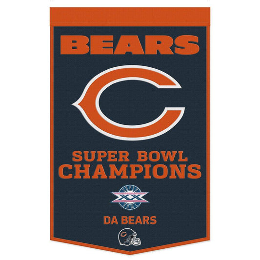 Chicago Bears Wool Banner 24x38 Dynasty Champ Design - ToylandEU