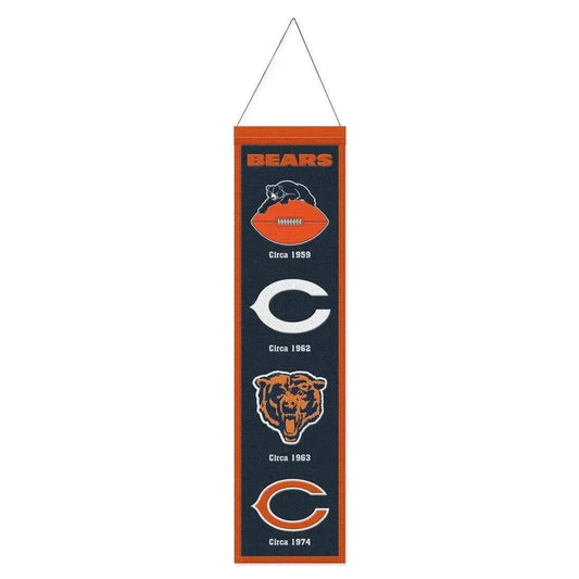 Chicago Bears Wool Banner 8x32 Heritage Evolution Design - ToylandEU
