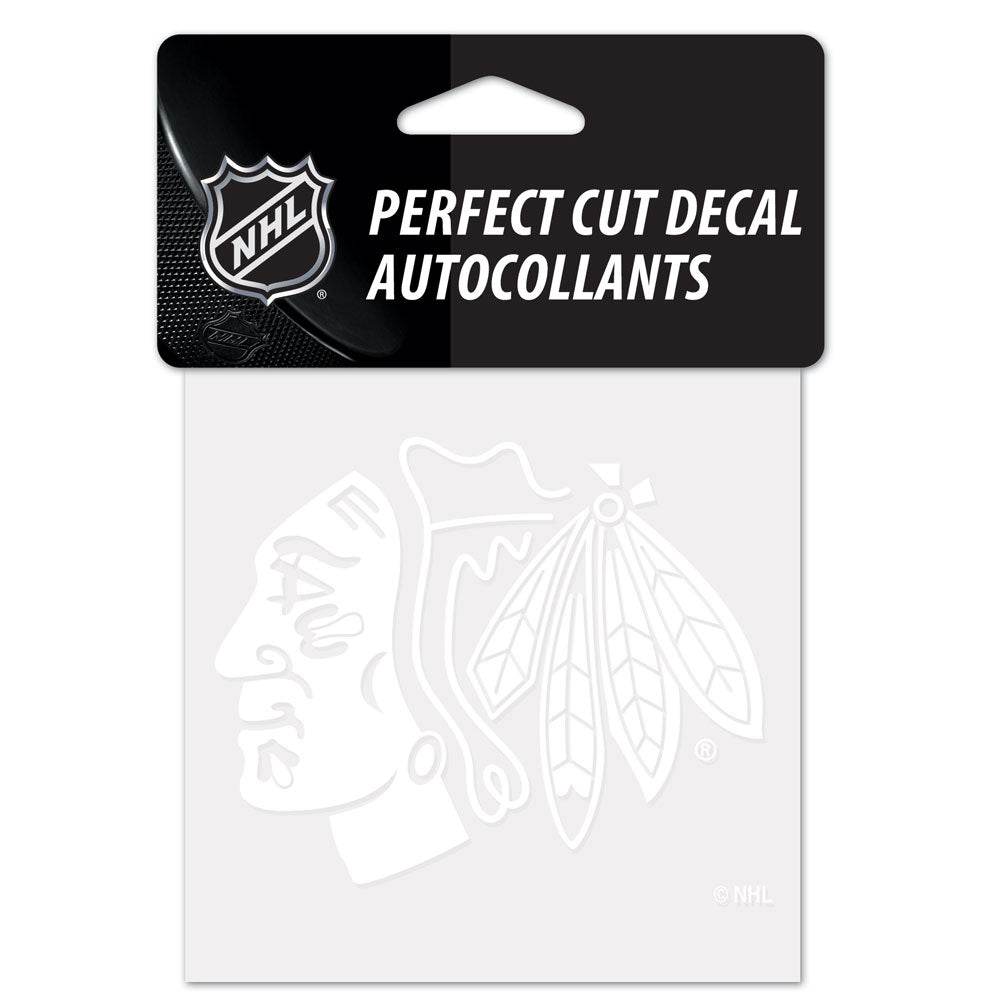 Chicago Blackhawks 4x4 Vinyl Decal Perfect Cut White - ToylandEU