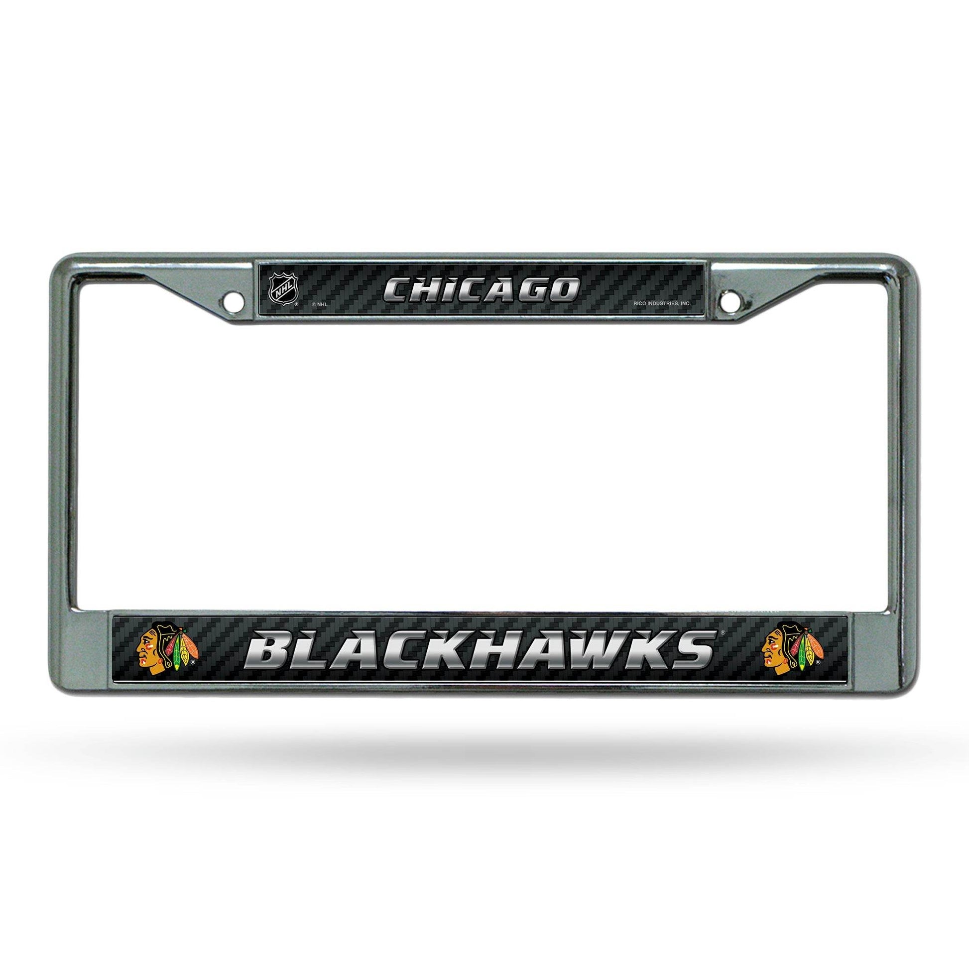 Chicago Blackhawks Chrome License Plate Frame Printed - ToylandEU