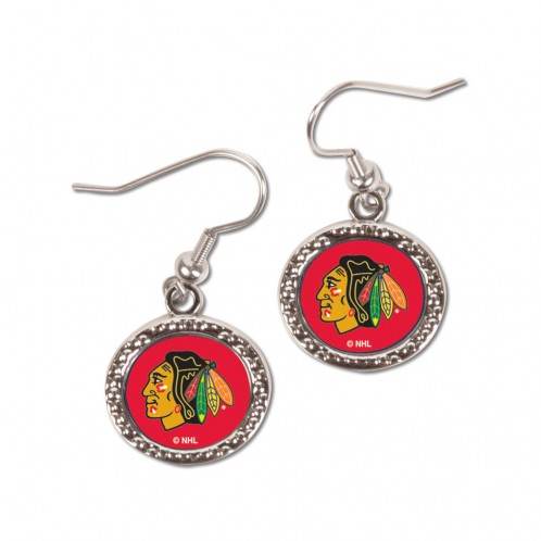 Chicago Blackhawks Earrings Round Style Special Order - ToylandEU