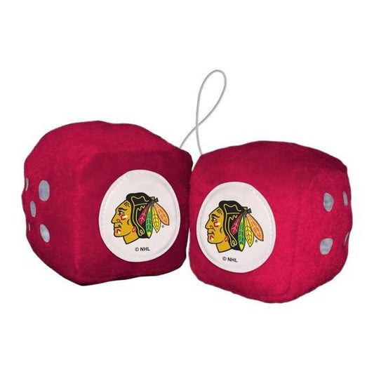 Chicago Blackhawks Fuzzy Dice Plush Car Accessory Patch - ToylandEU