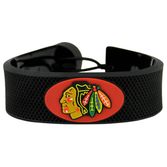 Chicago Blackhawks Leather Bracelet With Ceramic Bead Youth - ToylandEU