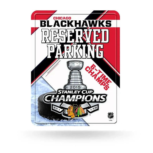  Chicago Blackhawks Metal Parking Sign 2015 Champs Rico -  ToylandEU™