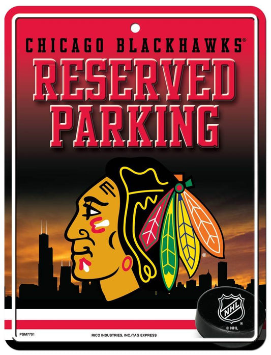 Chicago Blackhawks Metal Parking Sign Special Order - ToylandEU