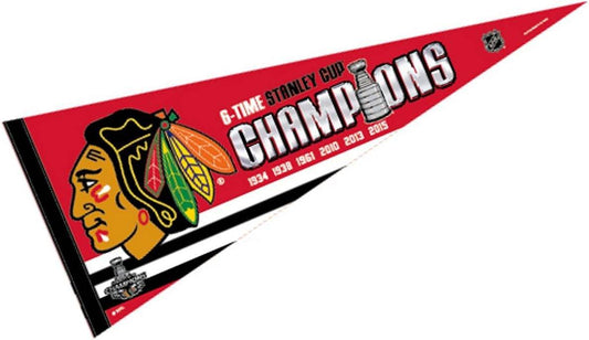 Chicago Blackhawks Pennant 12x30 Premium Style Champs 2015 - ToylandEU
