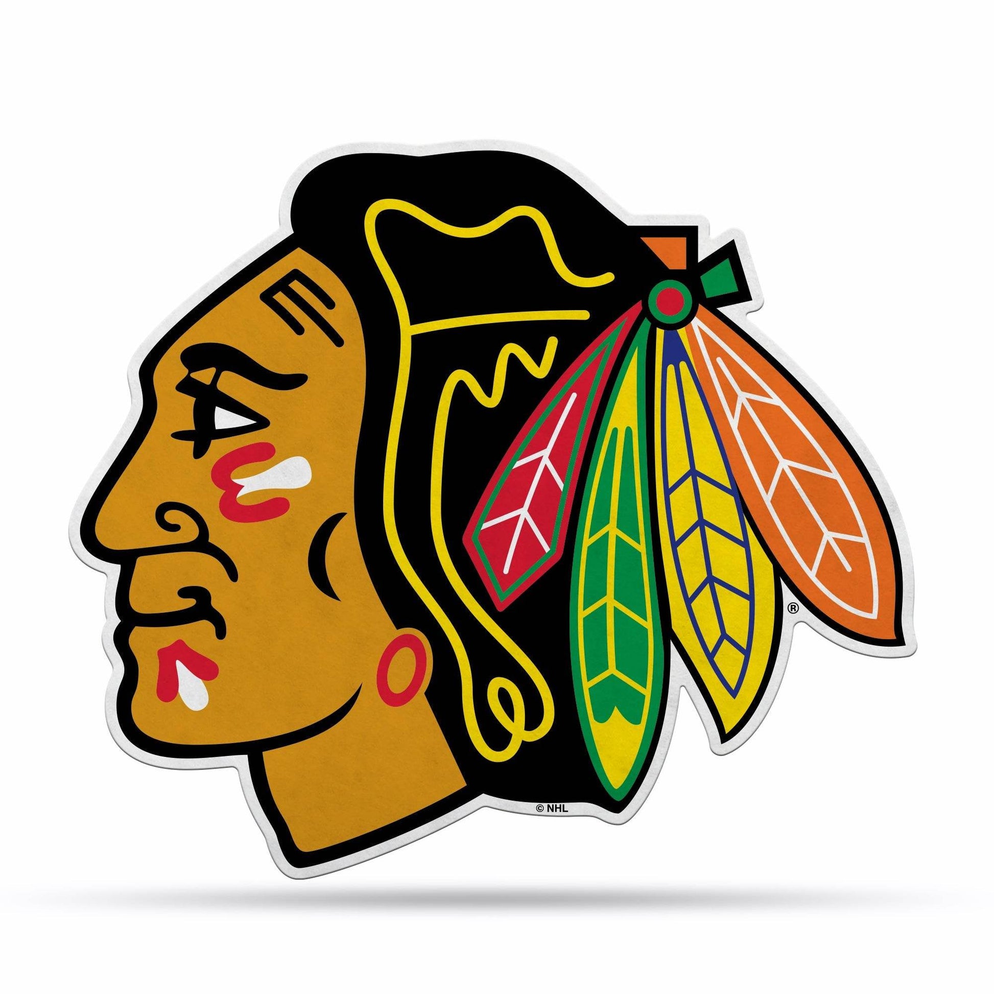 Chicago Blackhawks Pennant Shape Logo Design Decor Gift - ToylandEU
