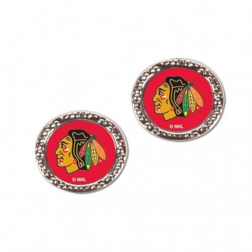 Chicago Blackhawks Post Style Earrings Officially Licensed - ToylandEU