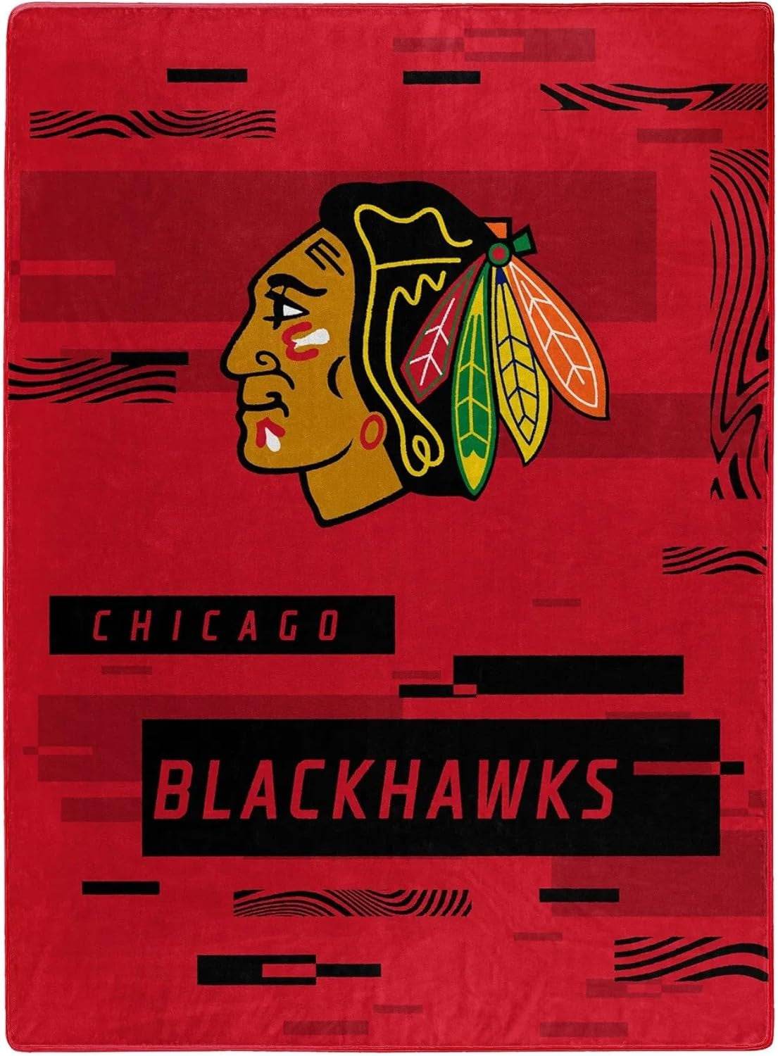 Chicago Blackhawks Raschel Throw Blanket 60x80 Digitize - ToylandEU