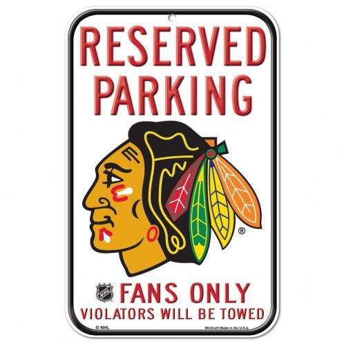 Chicago Blackhawks Reserved Parking Sign 11x17 Plastic - ToylandEU