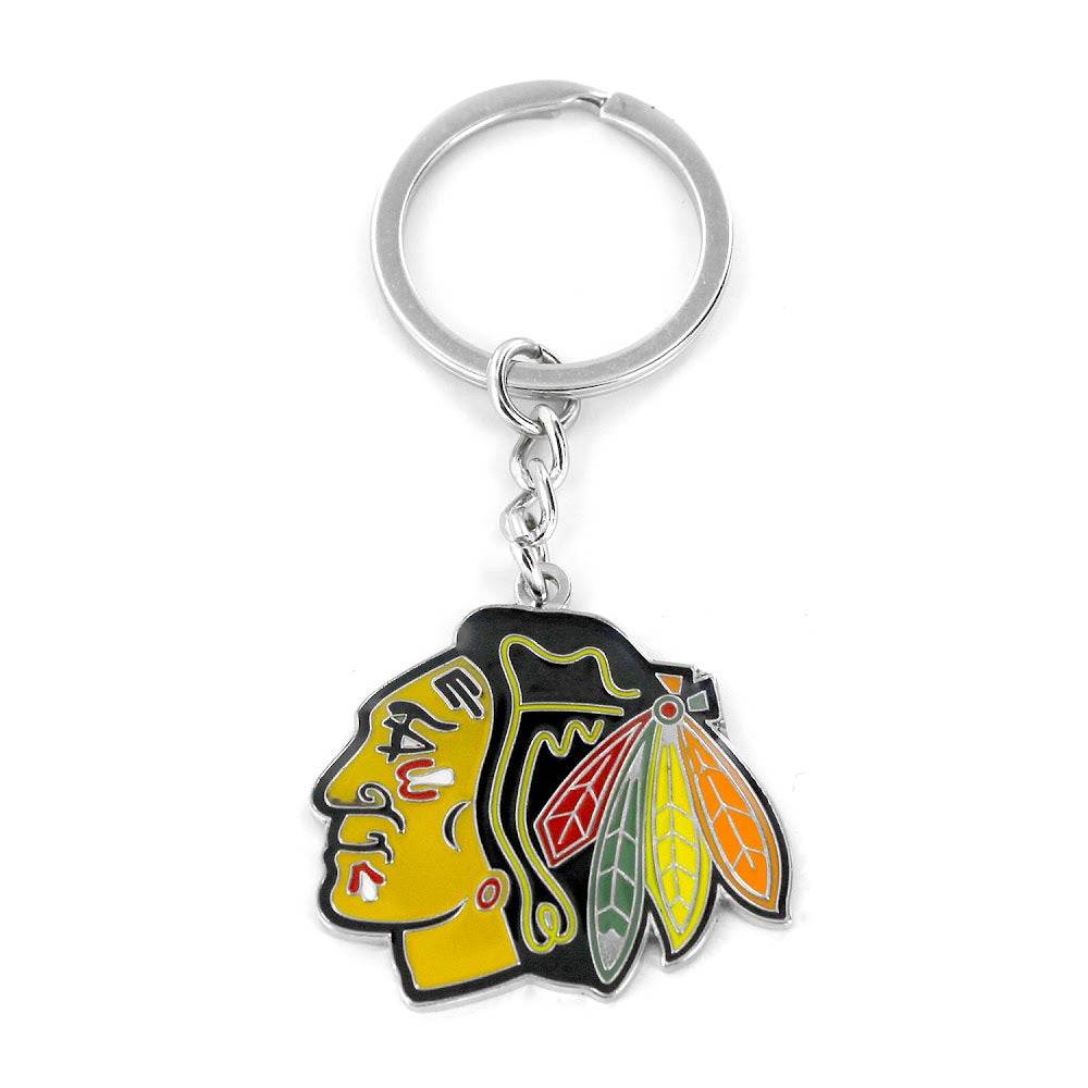 Chicago Blackhawks Team Logo Keychain With Detachable Ring - ToylandEU