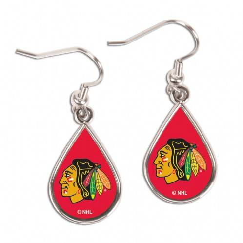 Chicago Blackhawks Tear Drop Earrings Officially Licensed - ToylandEU