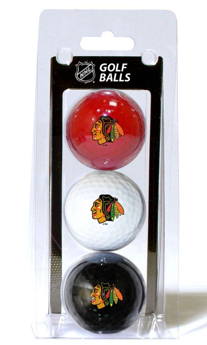 Chicago Blackhawks Three Pack Golf Balls By Team Golf - ToylandEU