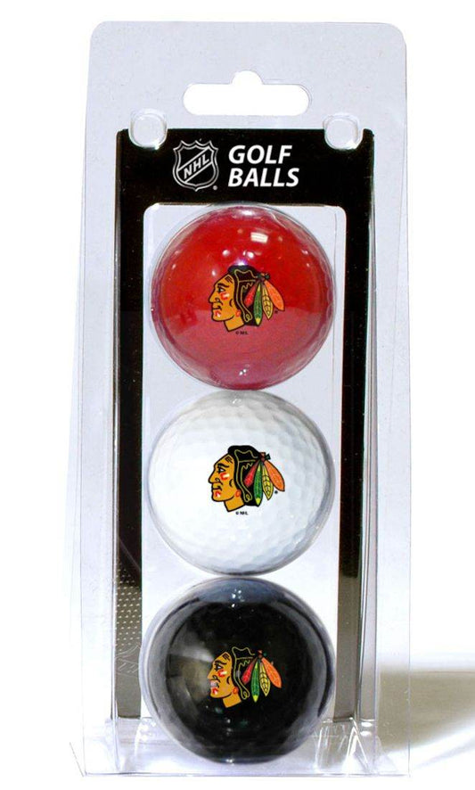Chicago Blackhawks Three Pack Golf Balls By Team Golf - ToylandEU
